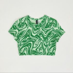 NWOT H&M Marbled Crop Top | Size S